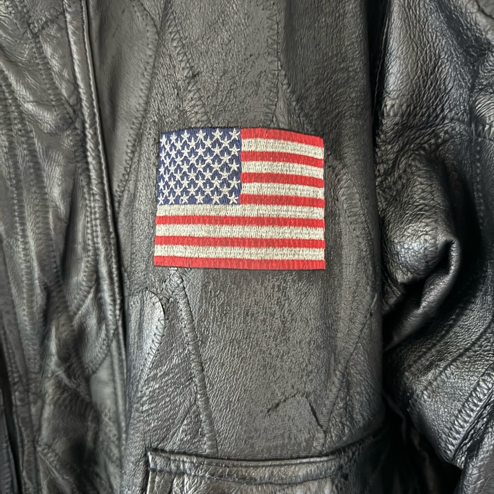 Leather Motorcycle Jacket - Picture 3 of 4